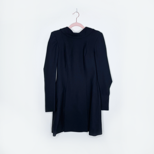faith connexion black back forward tailored dress - size small