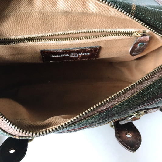 Vintage Fanciful Duck leather satchel