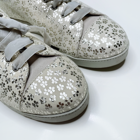 beautifeel leather sneakers with metallic flowers - size 36