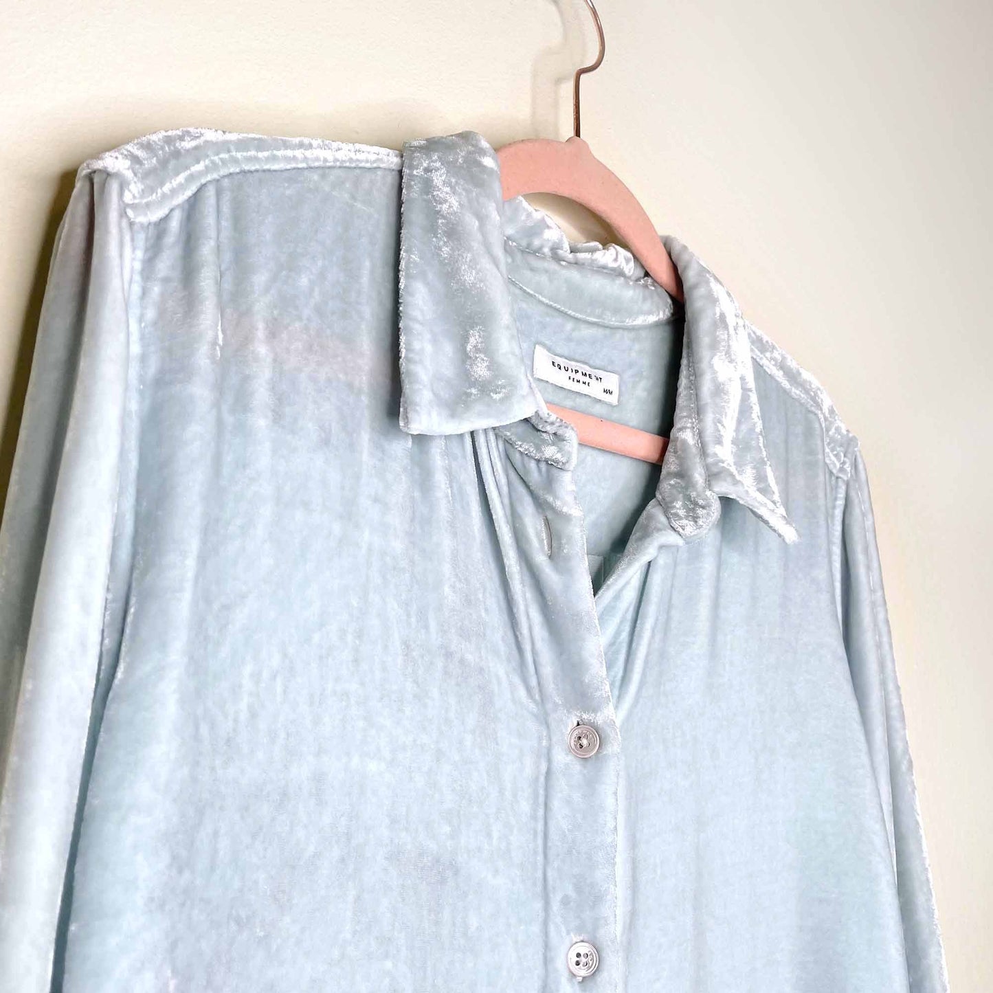 equipment femme bradner velvet shirt - size medium