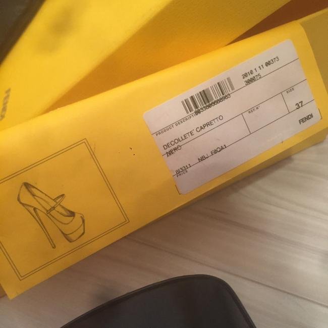 fendi decollette capretto mary-jane platform pumps - size 36.5