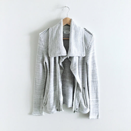 firth heather zip sweater cardigan jacket - size small
