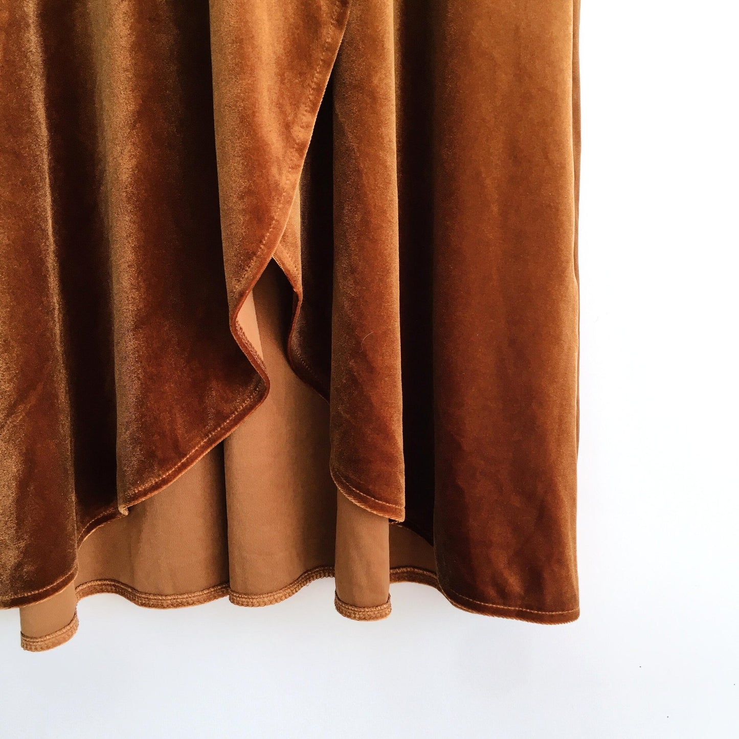 Forever 21 Gold Velvet Tulip Dress - size Small