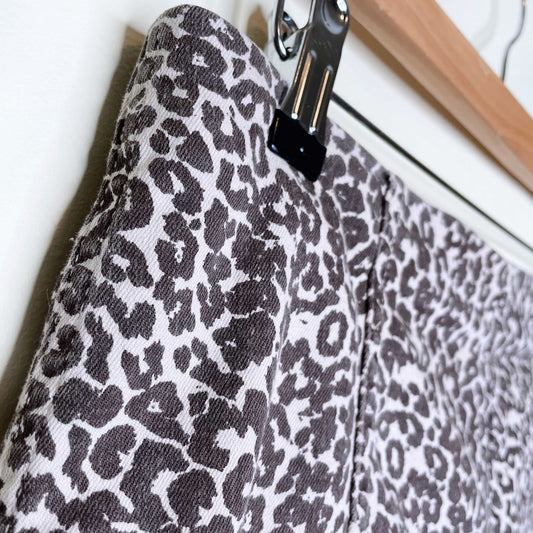 free people modern femme animal print denim mini skirt - size 10