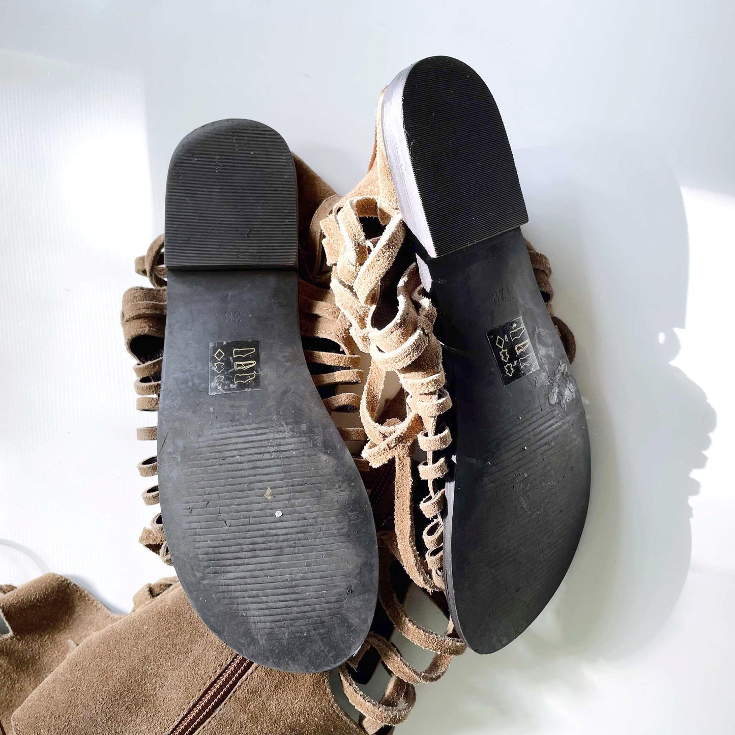 free people sun seeker tall gladiator sandal - size 38