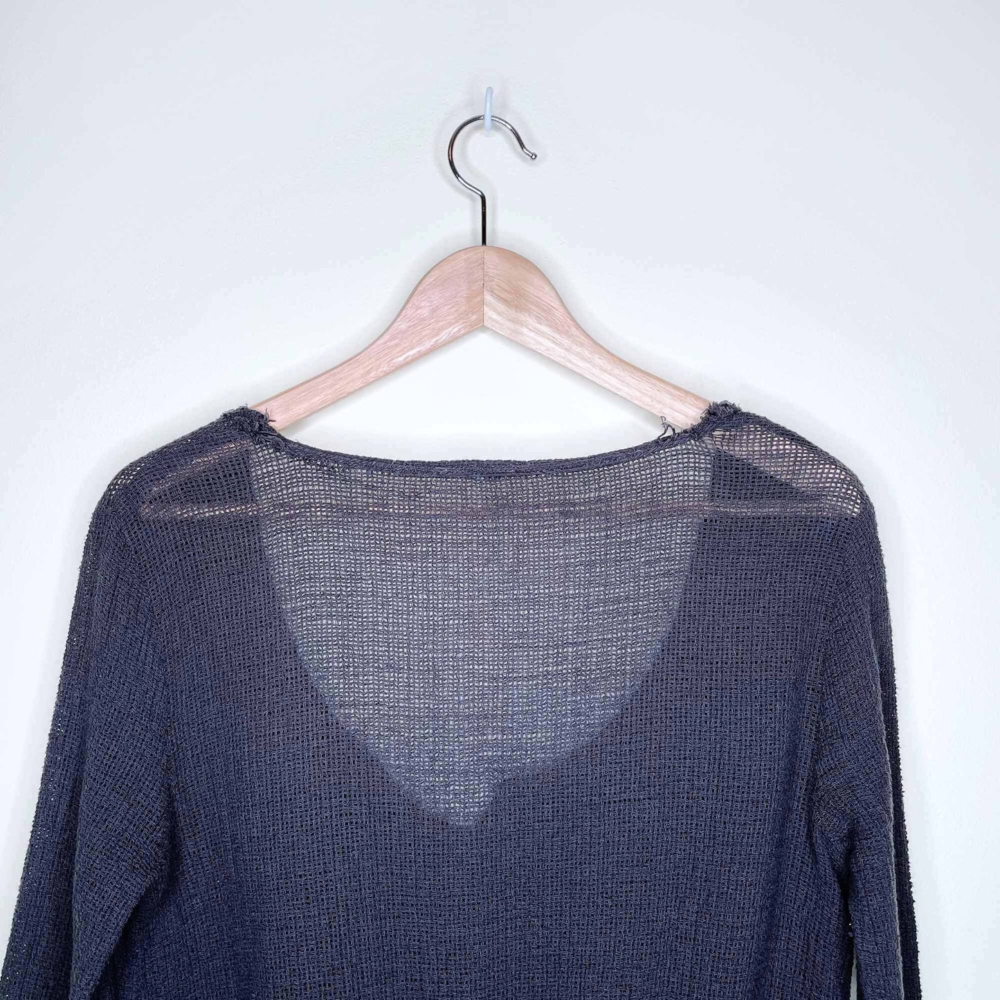 free people gauzy long sleeve tie waist top - size xs