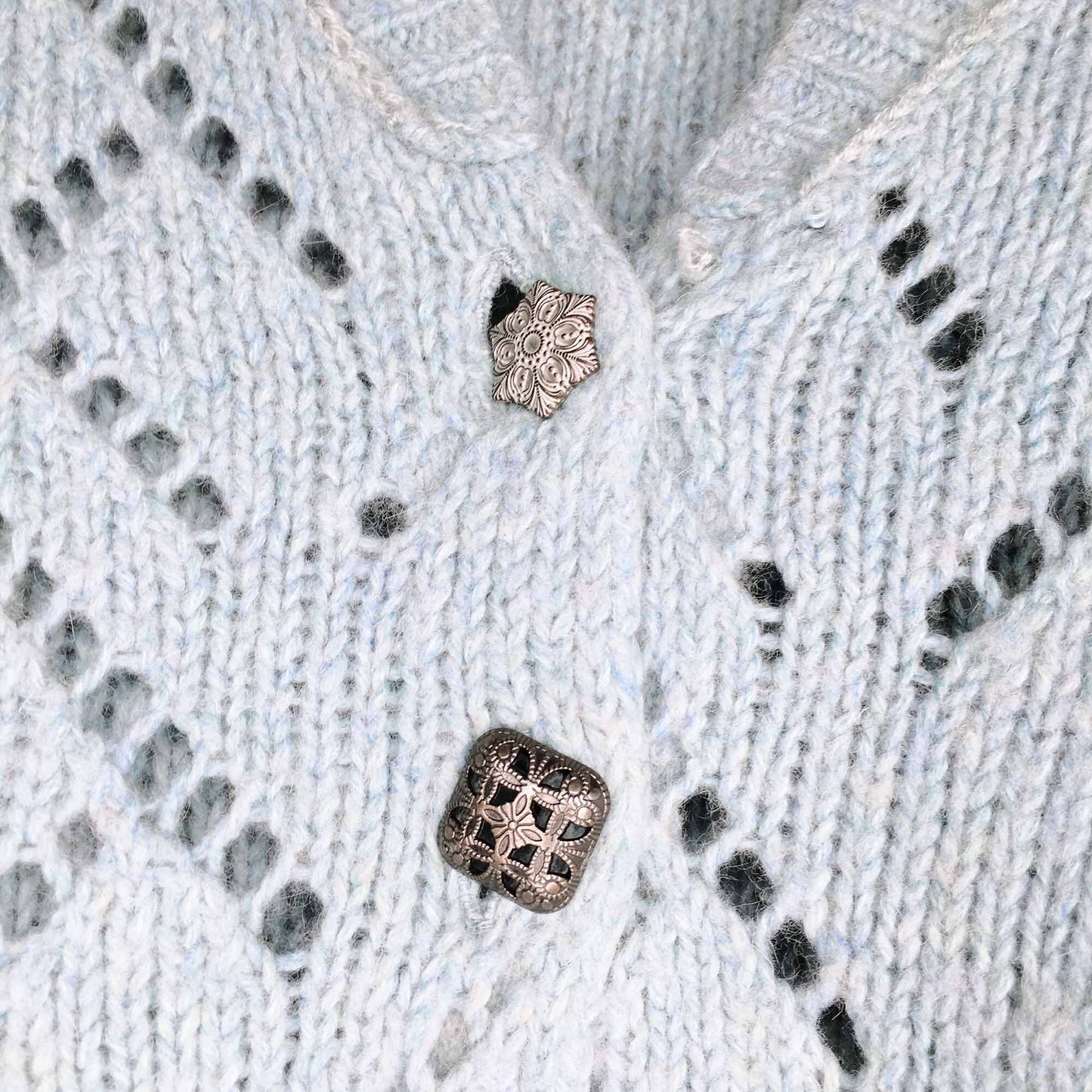 Free People eyelet ruffle wool cardigan - size Medium