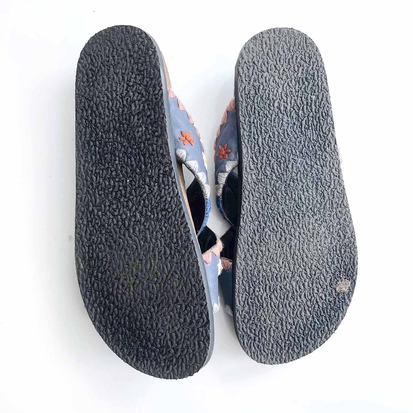 free people wildflowers slip-on flat cross band sandals - size 39