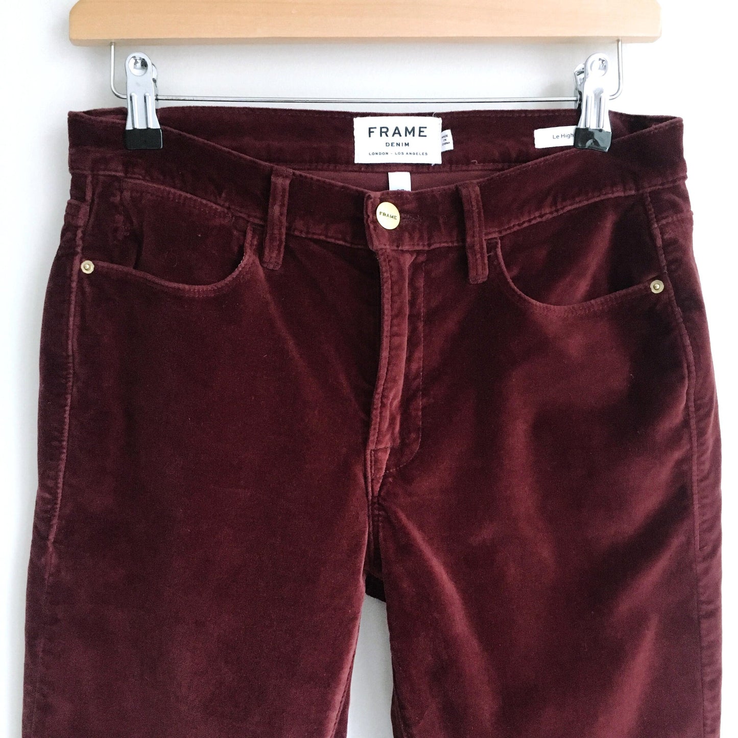 FRAME le high rise skinny velveteen - size 27