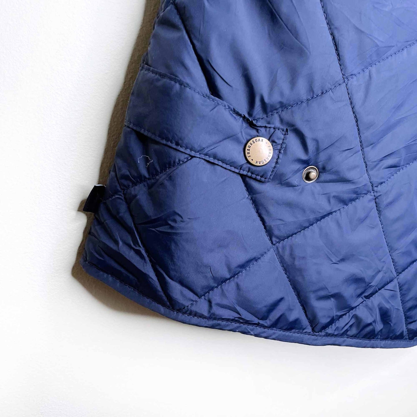 frank & oak diamond quilted packable vest - size medium