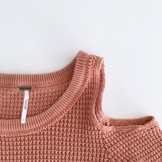 Free People Moonshine V Cold Shoulder Knit - size Small