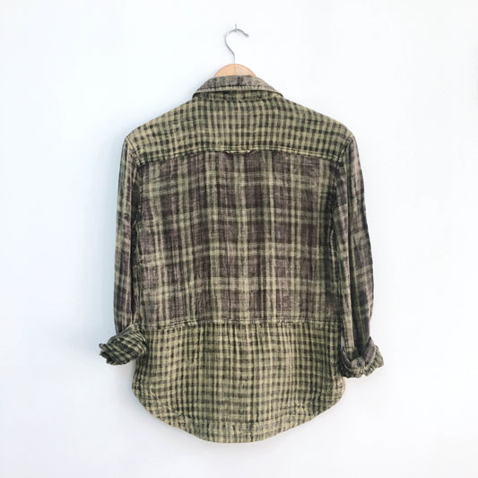 Free People Lyndsy Snap Button Shirt - size xs