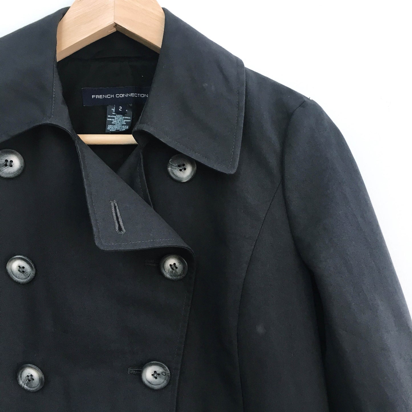 French Connection cropped trench coat - size 2