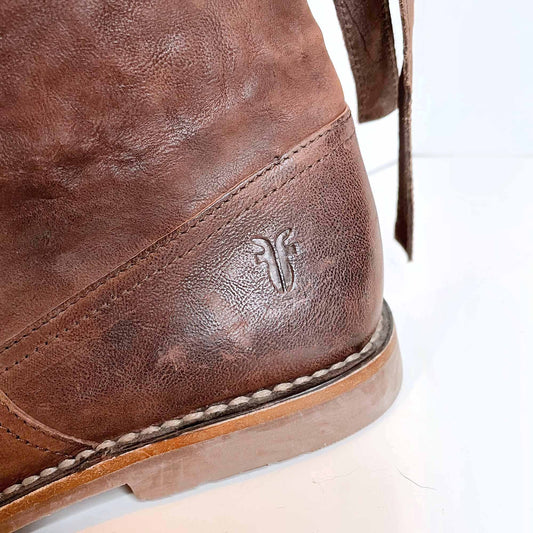 frye over the knee OTK natural leather riding boots - size 8.5