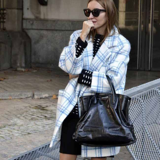 Ganni Karelia checked oversized wool mohair coat - size xs