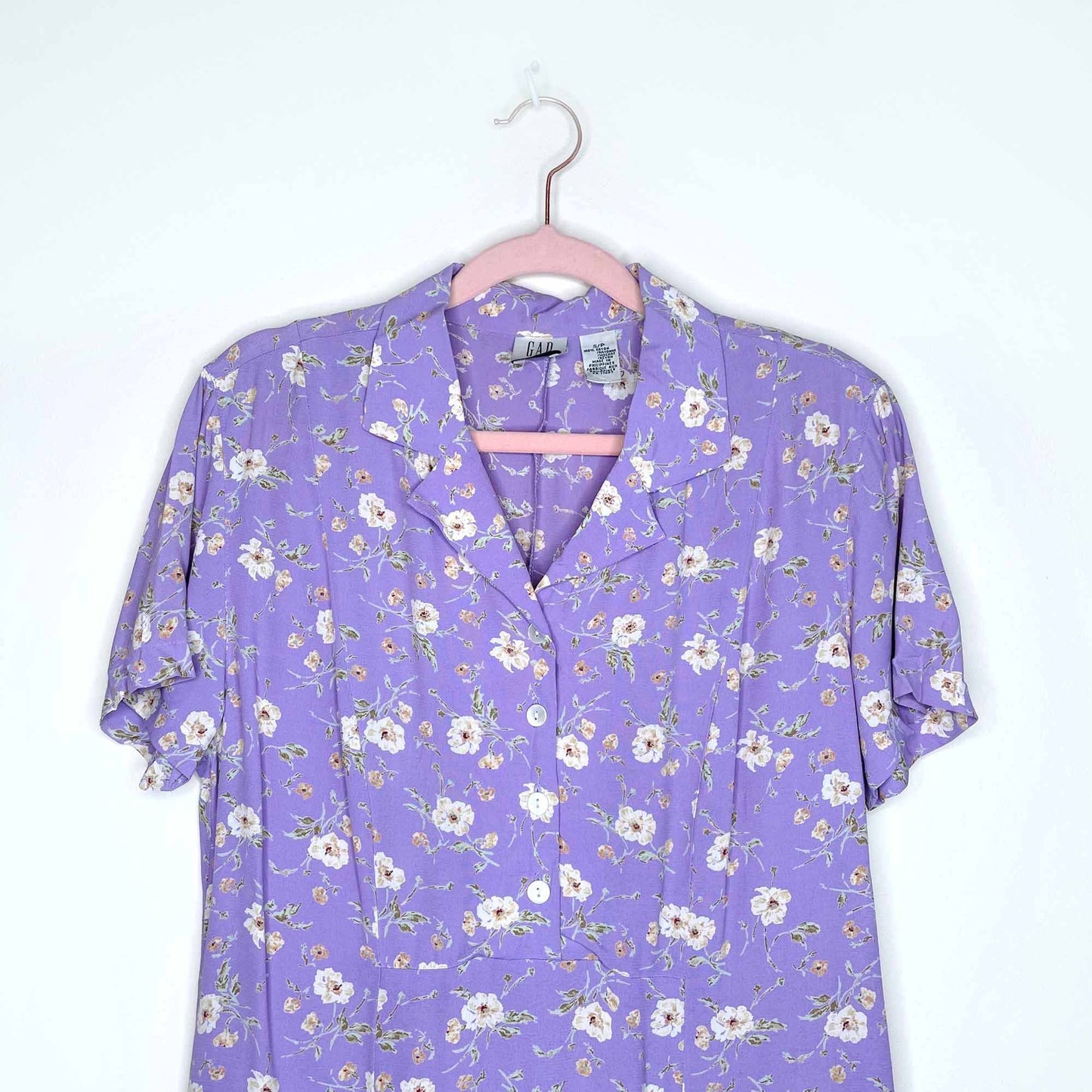 vintage 90's gap floral shirt dress - size small