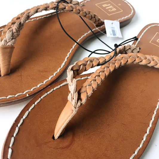 NWT GAP braided leather thong sandals - size 6