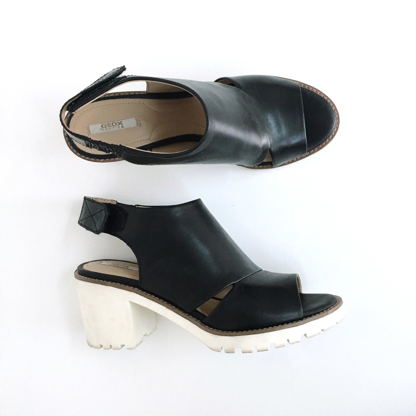 Geox Dovelyn Block Heel Sandals - size 38