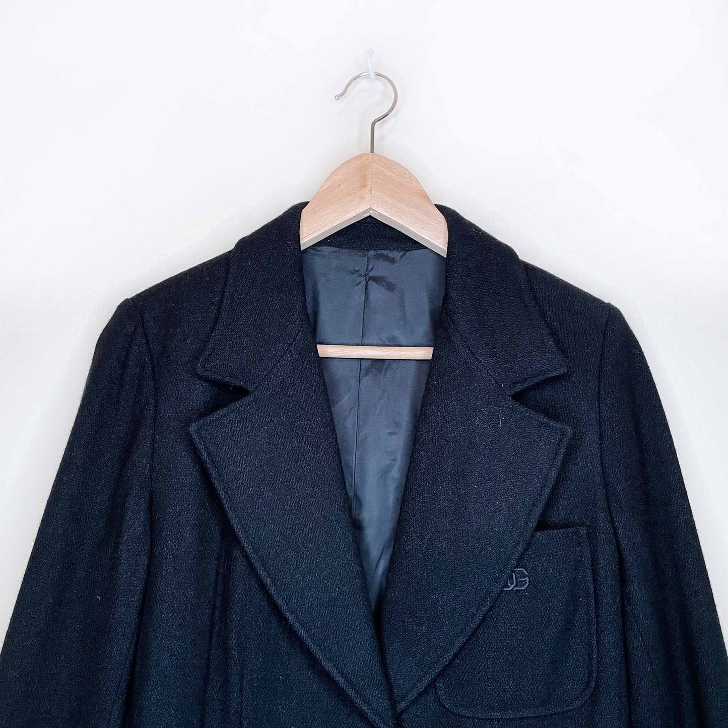vintage givenchy wool logo jacket - size 12