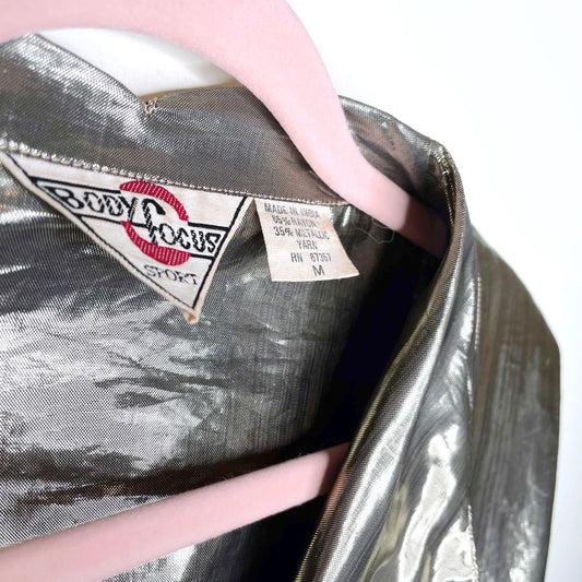 vintage body focus gold metallic jacket - size medium