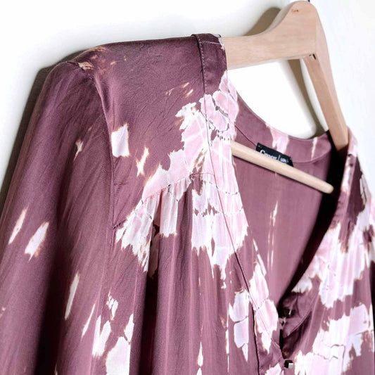 gypsy satin tie dye tunic dress - size large