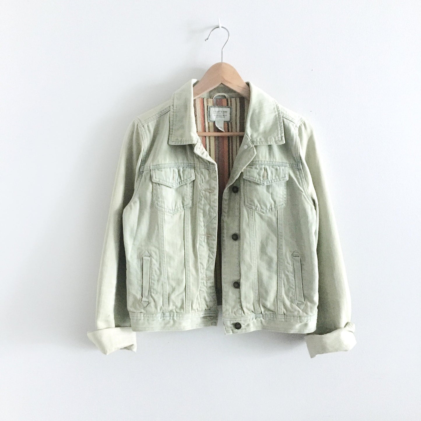 I love H81 Lined Boho Jean Jacket - size Large