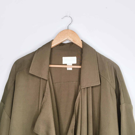 H&M Conscious oversized waterfall trench coat - size Small