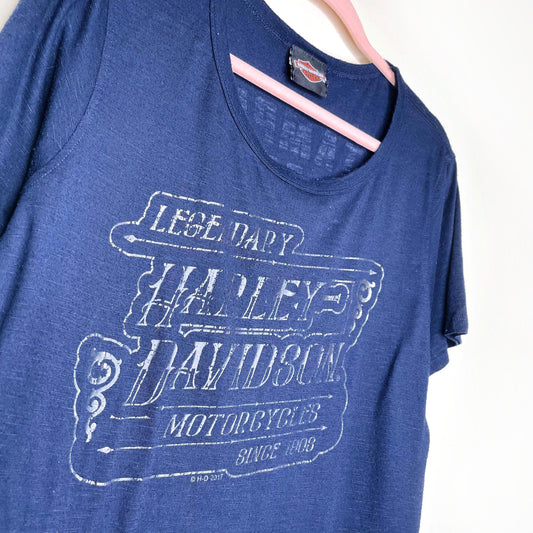 harley davidson mexico metallic graphic tee - size large