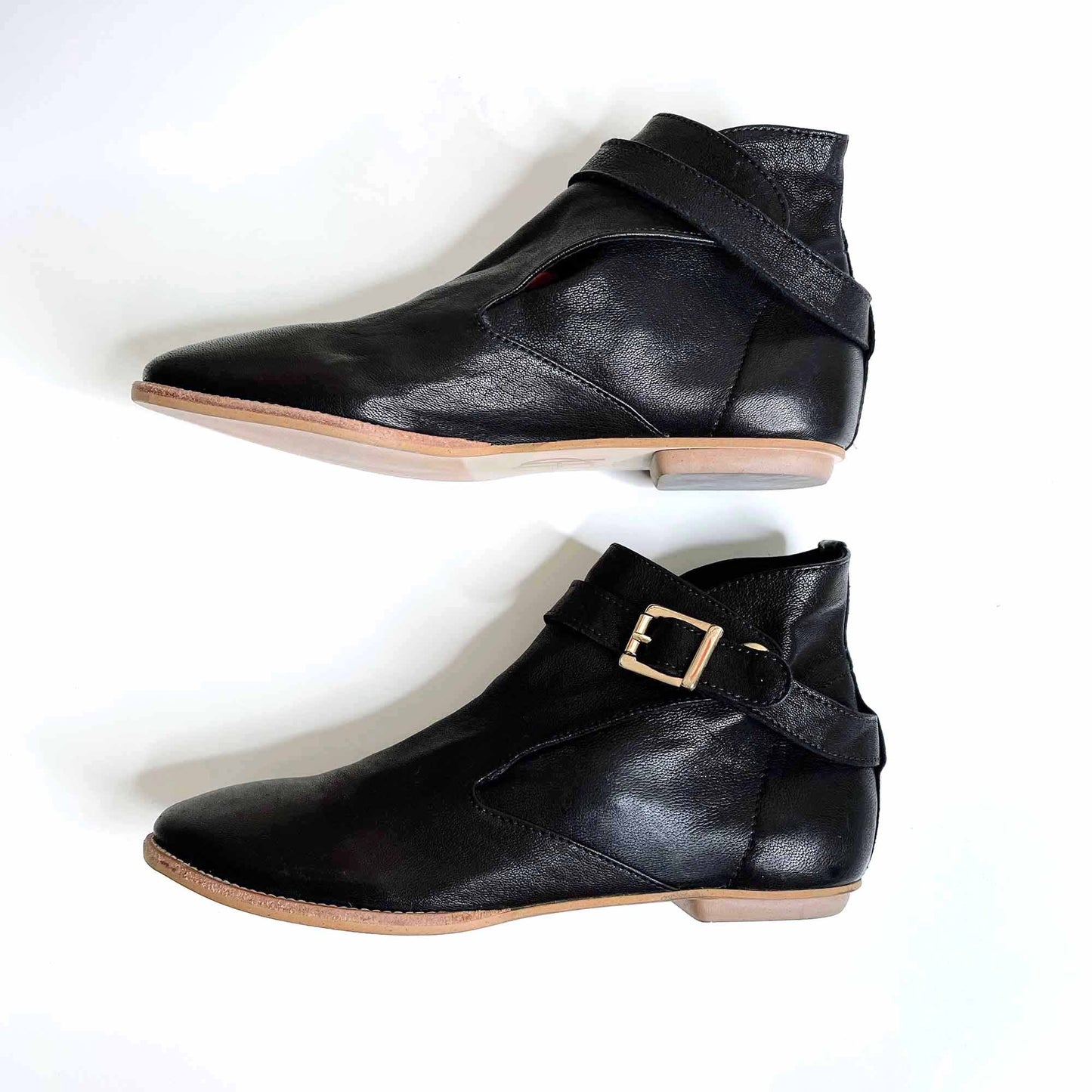 house of harlow hollie leather booties - size 37.5