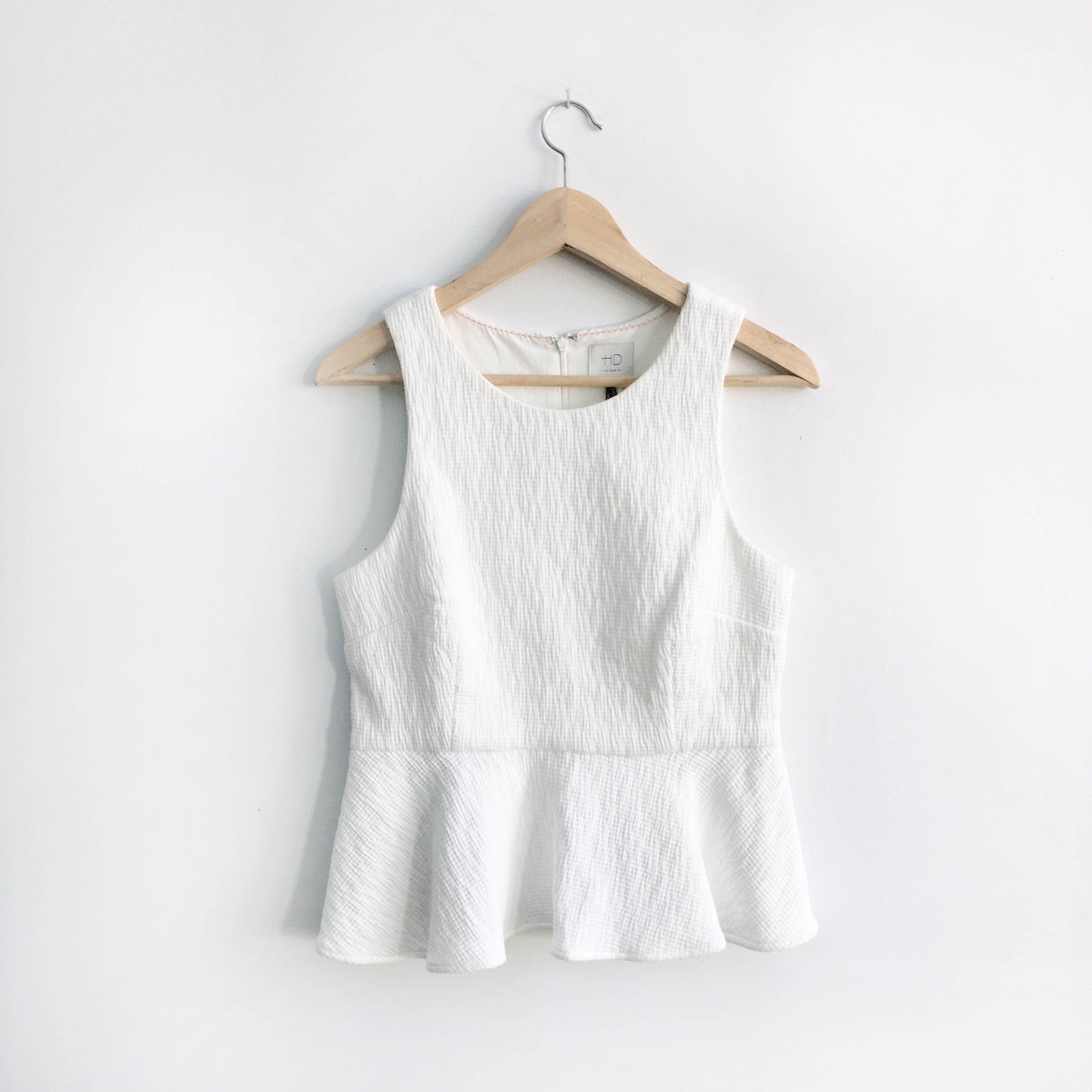 HD in Paris white Pia Peplum - size 8