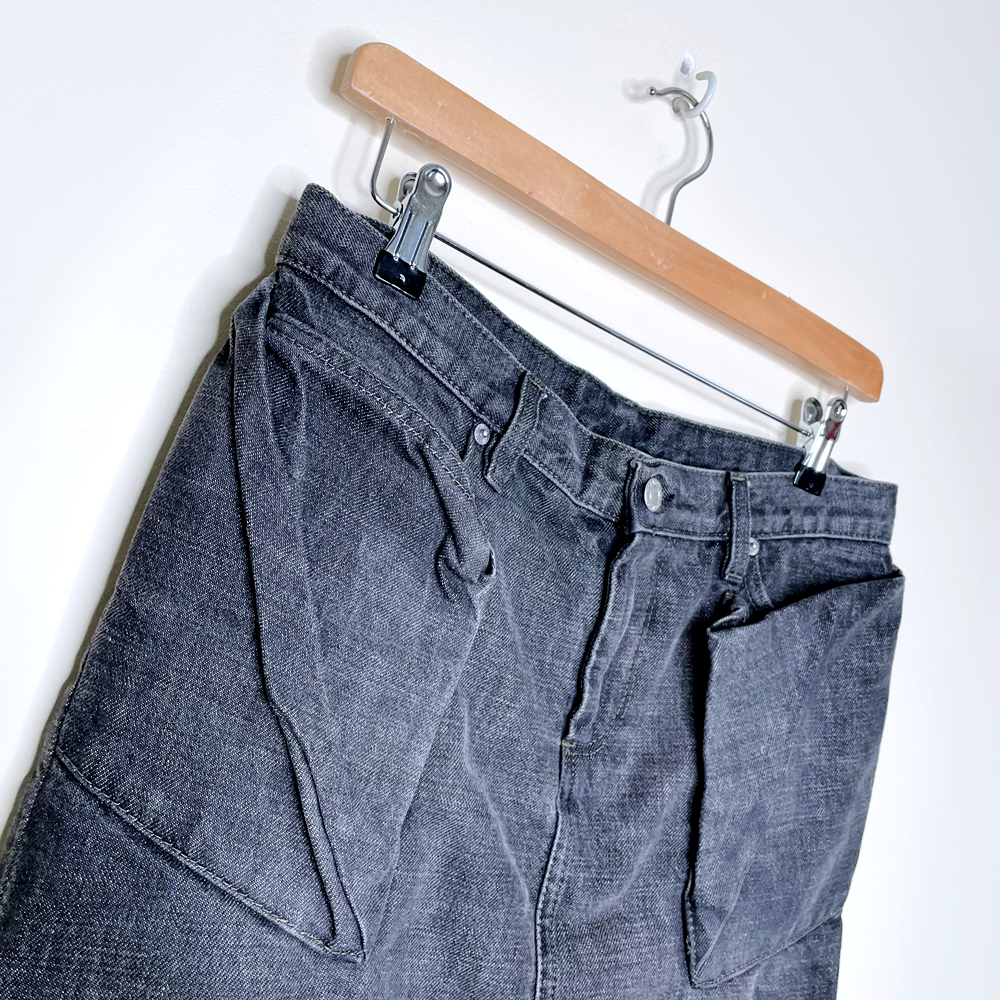 vintage 90s helmut lang denim 3d pocket mini skirt - size 40