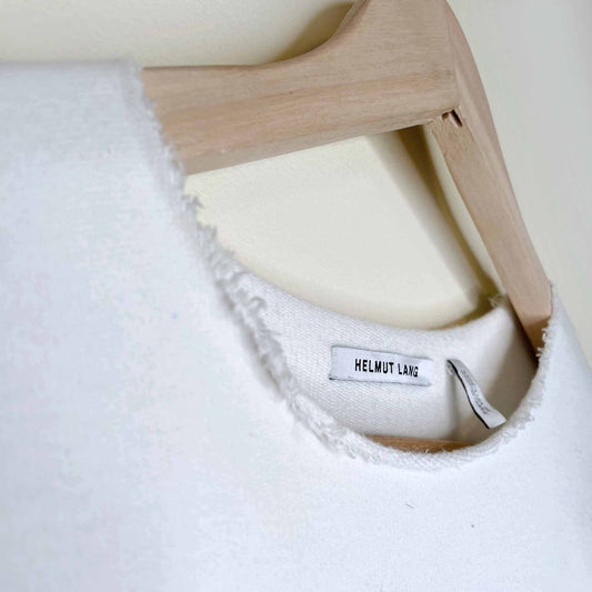 helmut lang raw edge crewneck sweatshirt - size xs