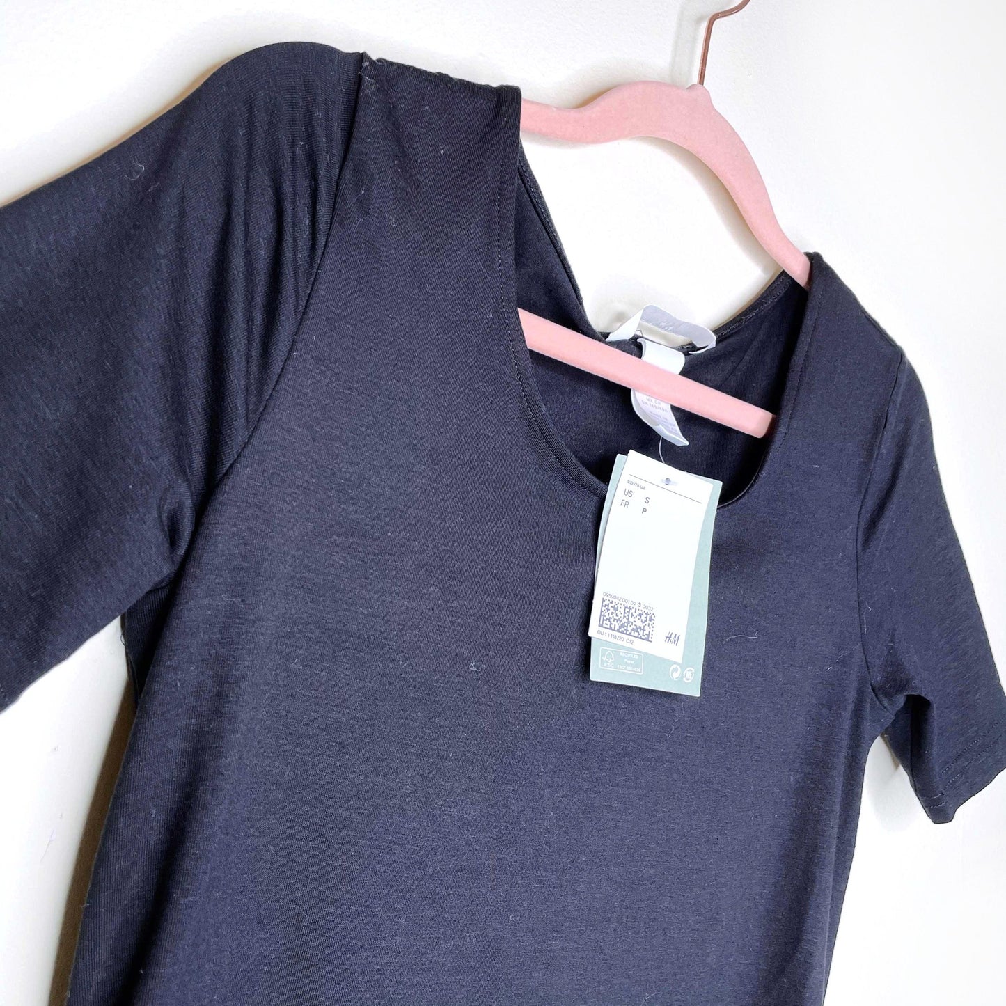 nwt h&m black maternity t-shirt dress - size small
