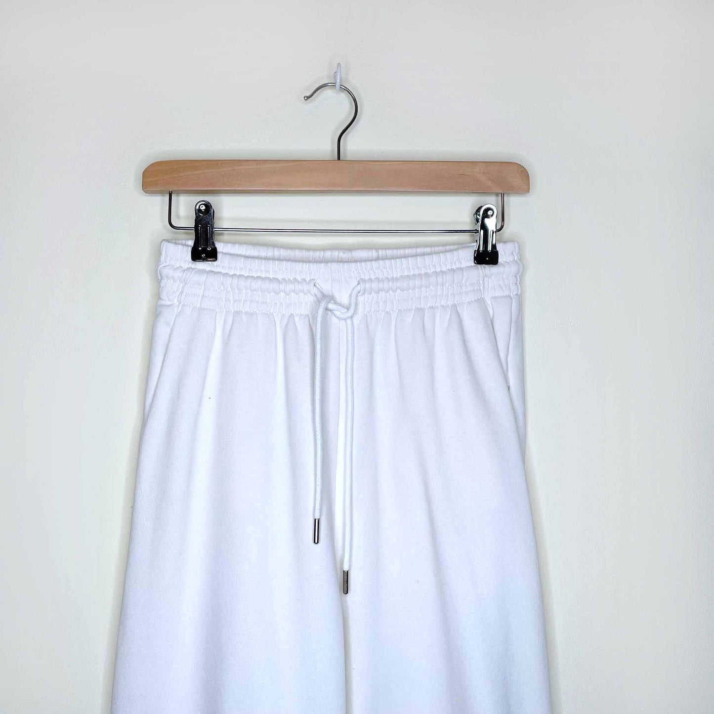 h&m wide cut high rise cozy sweat pants - size small