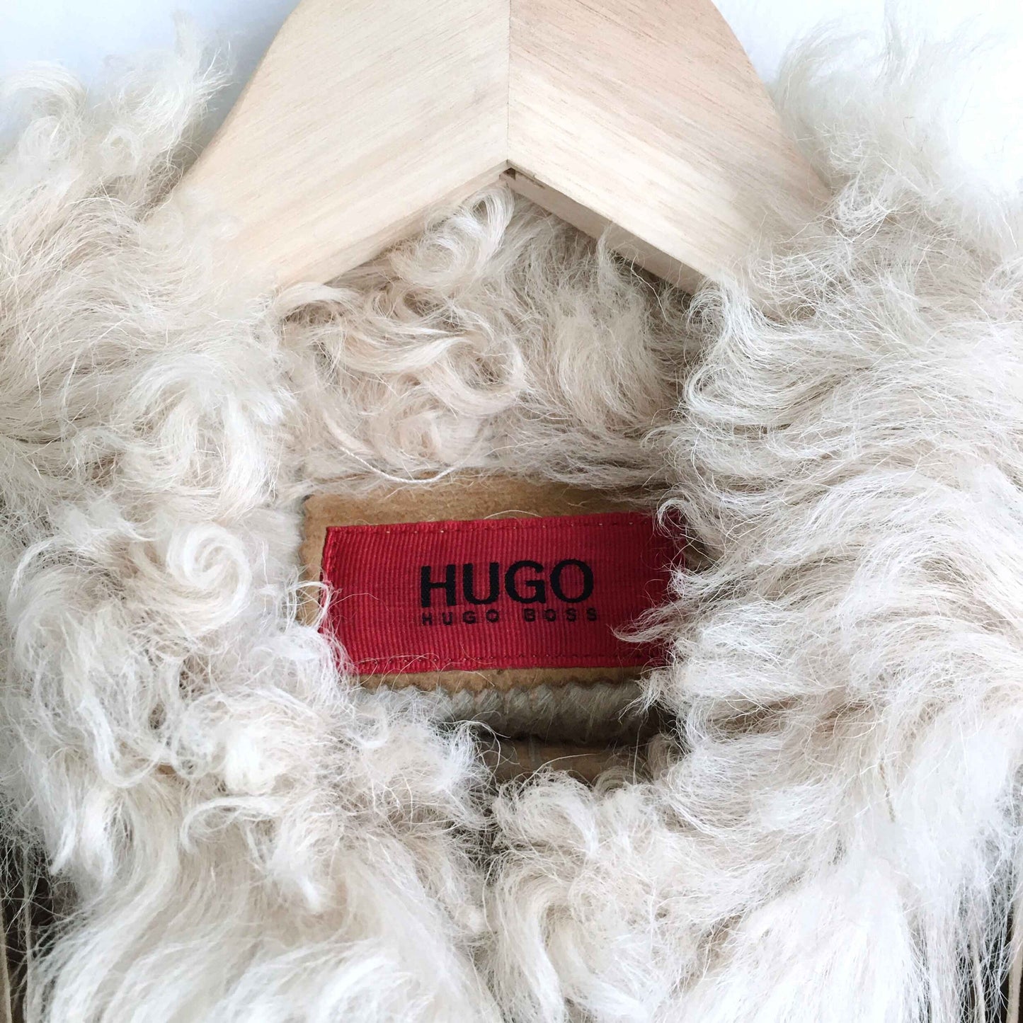 Hugo Boss Mongolian sheepskin fringe vest - size 38R