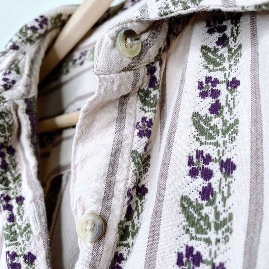 Vintage Huntington Ridge embroidered button down - size 40