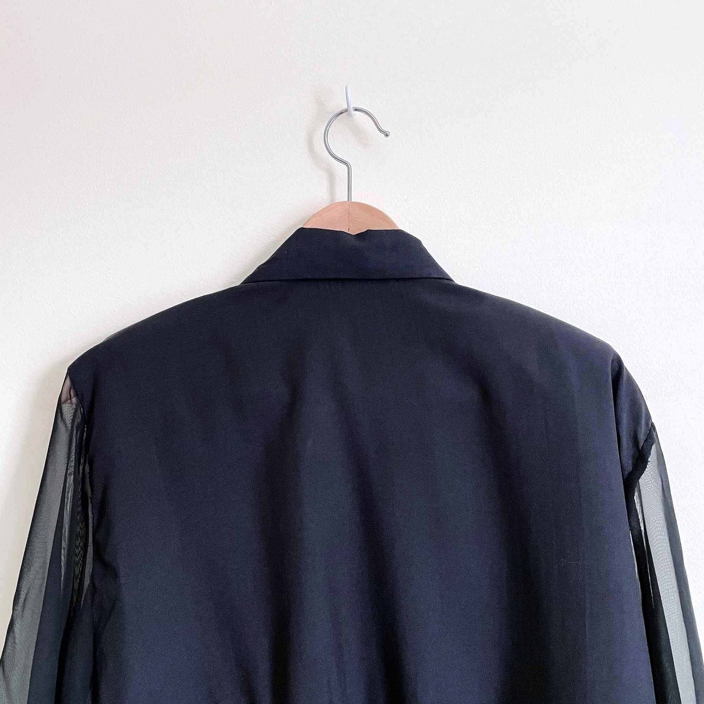 Vintage ICE sheer black 90's button down - size Large