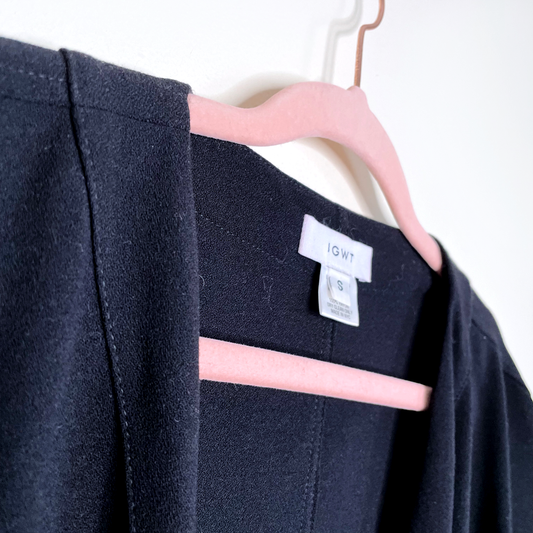igwt black belted kimono cardigan jacket - size small