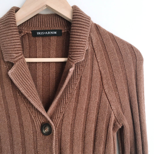 Iris von Arnim ribbed Cashmere Cardigan - size Medium
