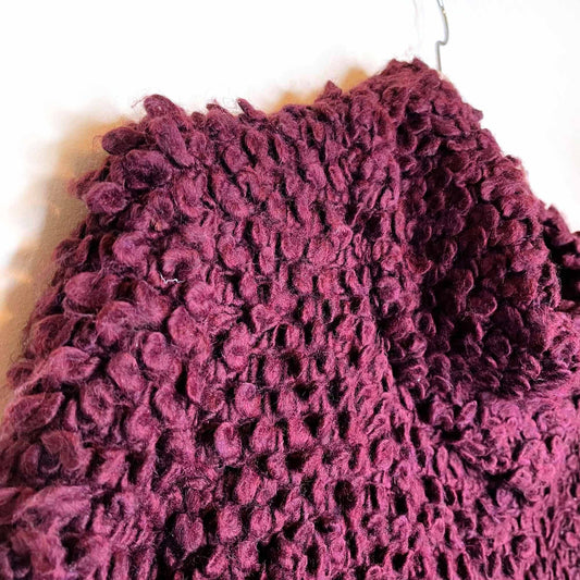 iro caty loop stitch wool-blend asymmetrical biker jacket - size 38