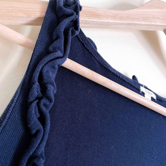 J. Crew pique Pavilion ruffle neck tank dress - size Small