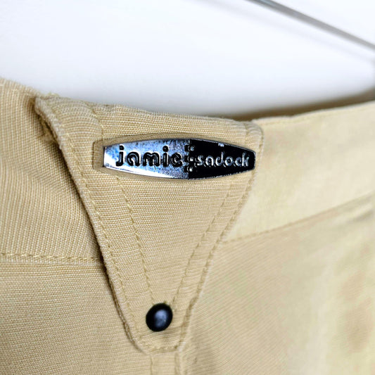 vintage 90's jamie sadock high rise linen-blend shorts - size 6