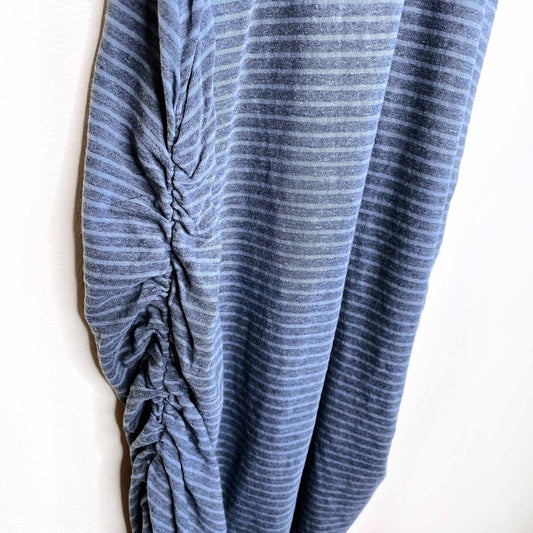 james perse striped ruched maxi tank dress - size 2 (med)