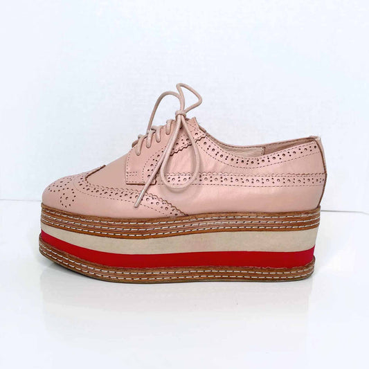 jeffrey campbell striped platform brogue oxford - size 36