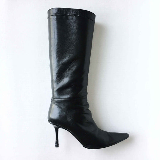 Jimmy Choo pointed toe tall leather boots - size 40