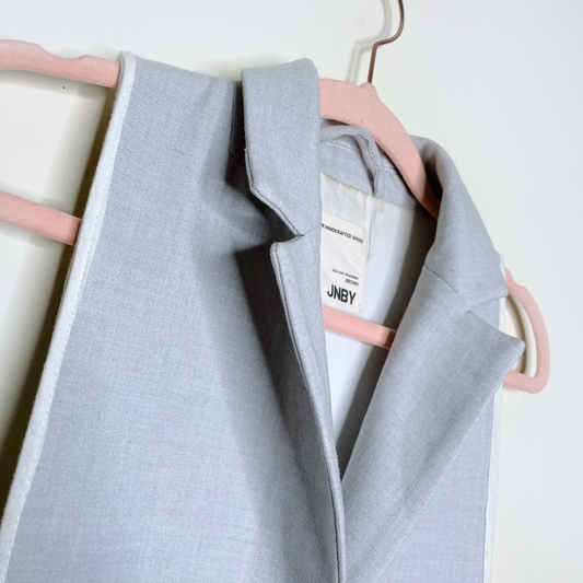 jnby grey wool vest with chiffon trim - size medium