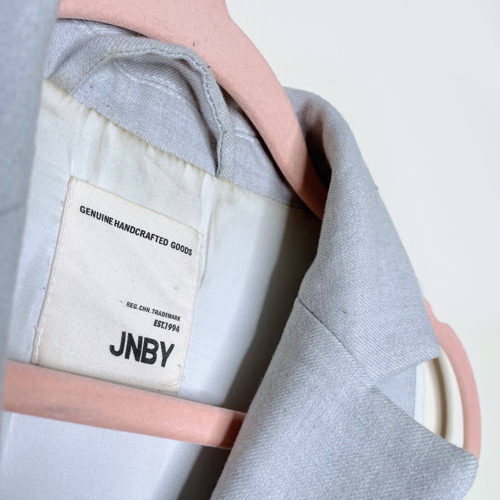 jnby grey wool vest with chiffon trim - size medium