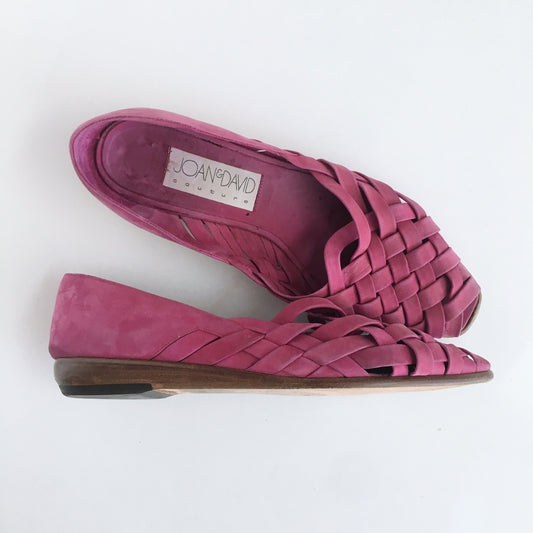 Vintage Joan & David Couture Leather Flats - size 9.5