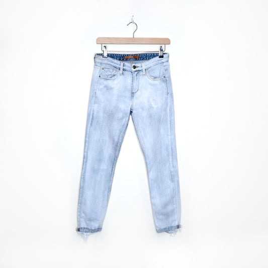joe's jeans the smith mid rise straight crop - size 25