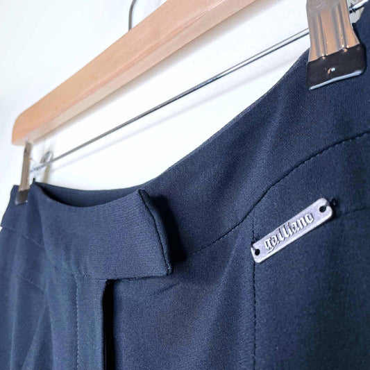 vintage 2000's john galliano black mini skirt - size medium